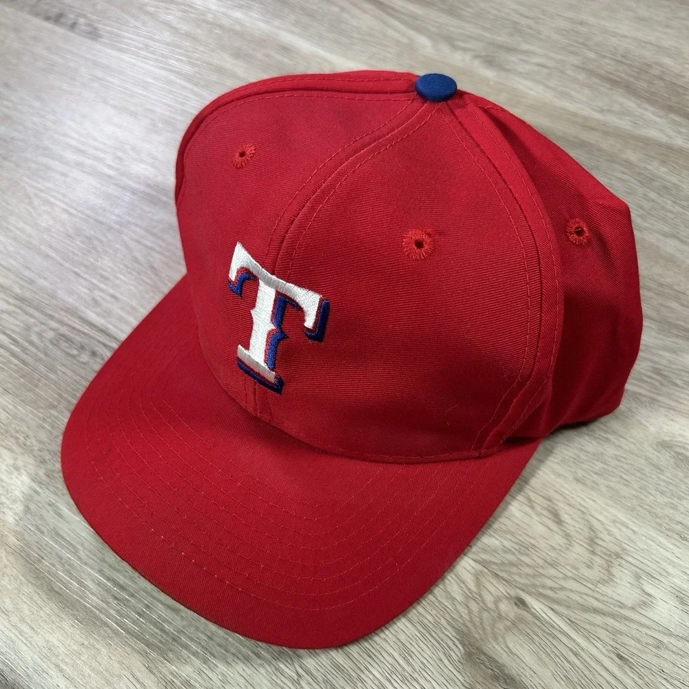 VTG Texas Rangers Snapback Hat MLB Baseball Red Twins Enterprise Cap